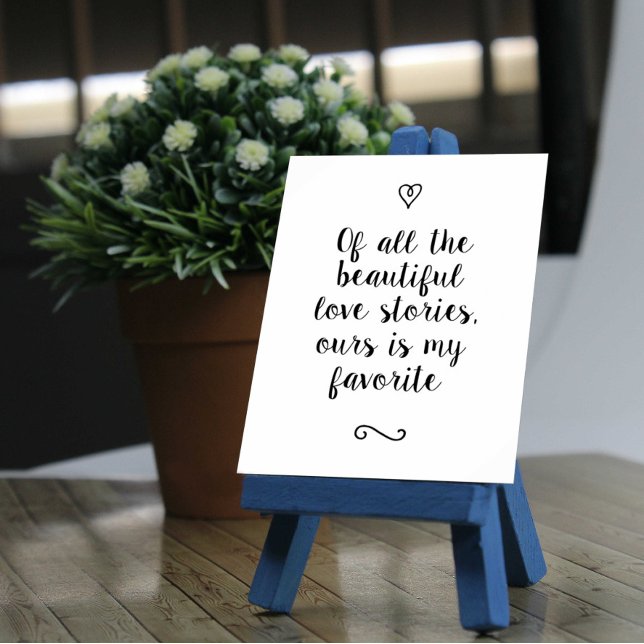 Romantic Love Story Wedding Calligraphy Keepsake  Poster (Creator Uploaded)
