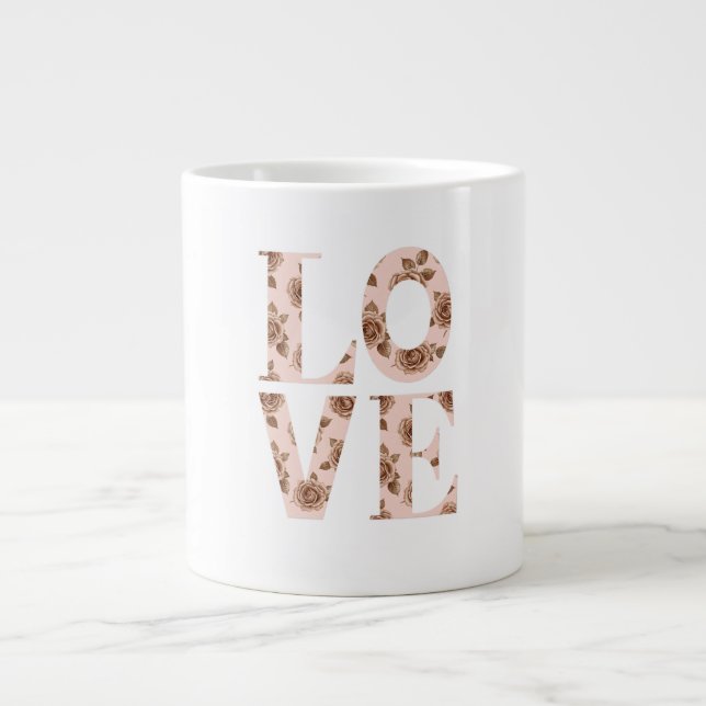 "Romantic Love t Art & Gifts" Large Coffee Mug (Front)