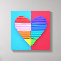 Romantic Love Twin Rainbow Hearts