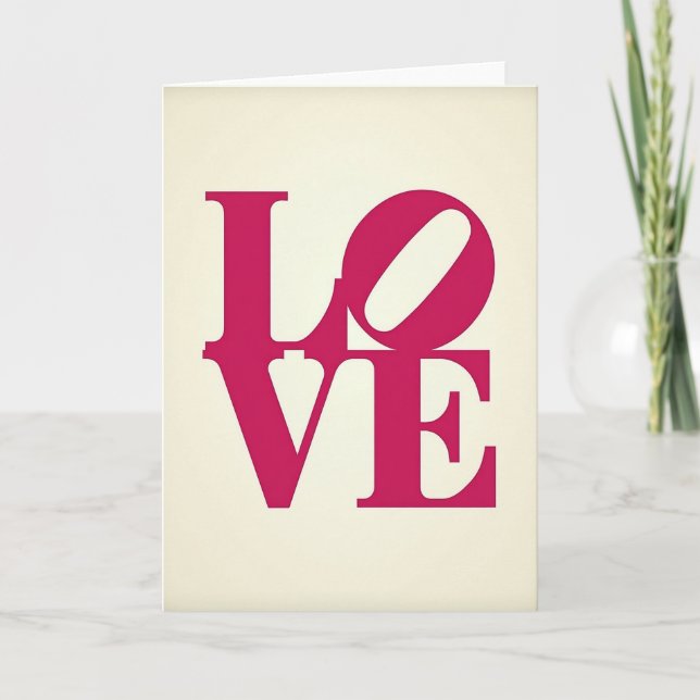 Romantic Love Typography Card (Front)