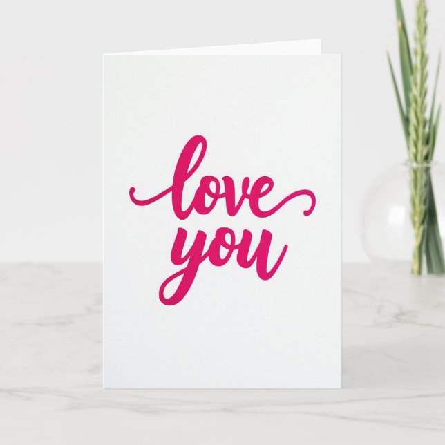 Romantic Love You Script Card (Front)