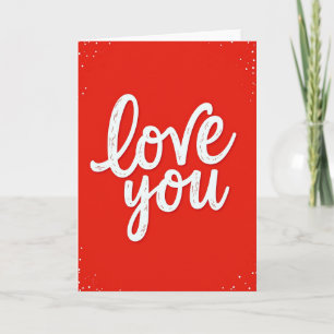 Romantic Love You Speckled Card