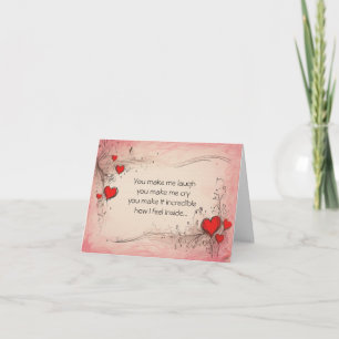 Romantic Lovely Intimate Charming Amorous Poetry Card