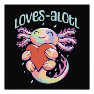 Romantic Loves - happy axolotl Photo Print
