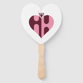 Romantic Luxury HH Monogram Wedding Hand Fan