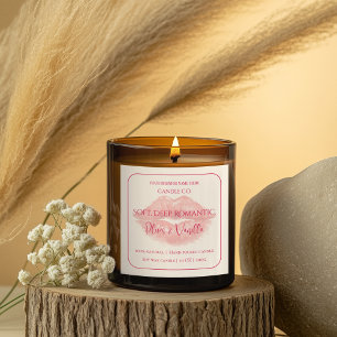 Romantic Luxury Love Design - Velvet Kiss Candle Square Sticker