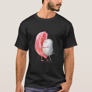Romantic Maguro Sushi Hug And Kiss Cute Kawaii Ani T-Shirt