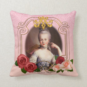 Romantic Marie Antoinette Throw Pillow Pink クッ