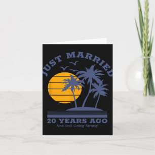 Romantic Matching Couples - 20th Wedding Anniversa Card