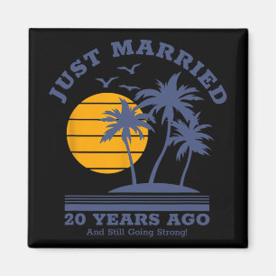 Romantic Matching Couples - 20th Wedding Anniversa Magnet