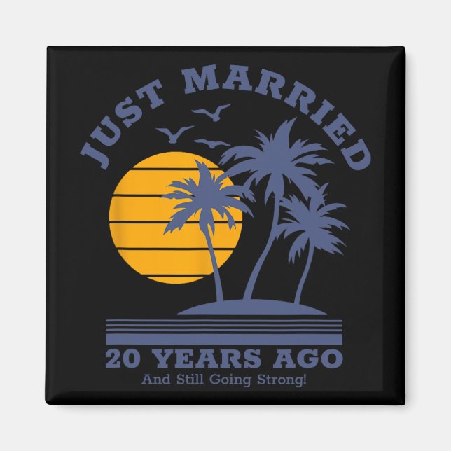 Romantic Matching Couples - 20th Wedding Anniversa Magnet (Front)