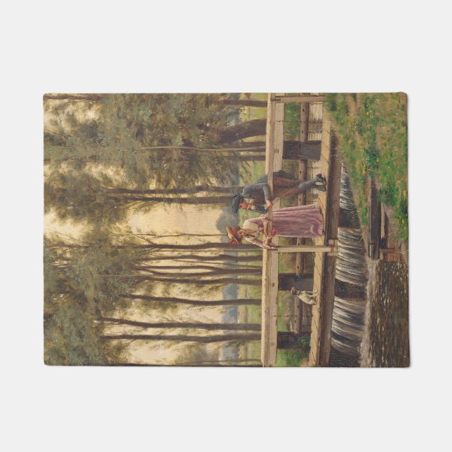 Romantic Meeting Place (by Edmund Blair Leighton) Doormat (Front)