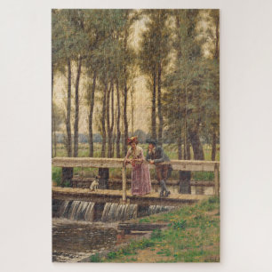 Romantic Meeting Place (by Edmund Blair Leighton) Jigsaw Puzzle