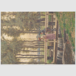 Romantic Meeting Place (by Edmund Blair Leighton) Tissue Paper