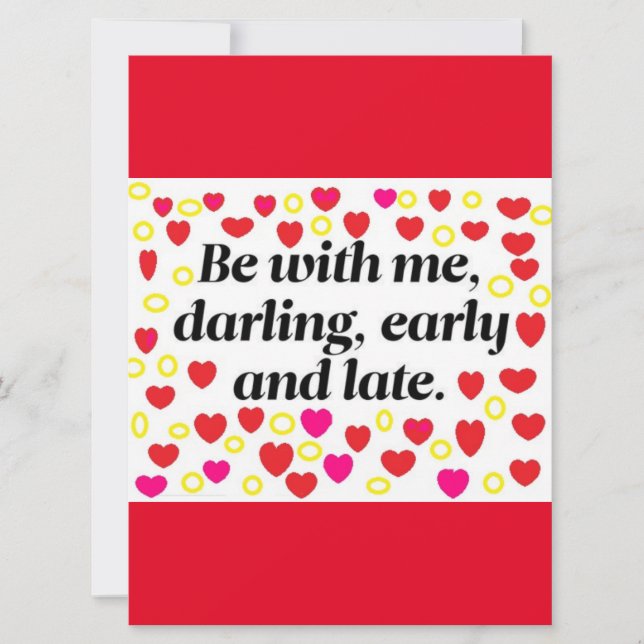Romantic message greeting card any occasion (Front)