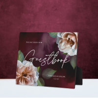 Romantic Midnight Garden Wedding Guestbook Sign