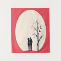 Romantic Minimalist Couple Art