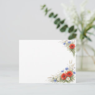 Romantic Minimalist Floral Place Card