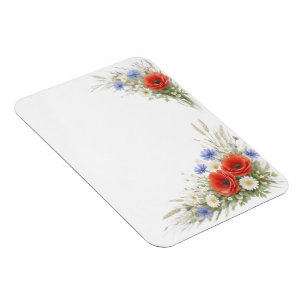 Romantic Minimalist Floral Place Card Magnet
