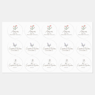 Romantic Minimalist Hand in Hand Line Art Favours