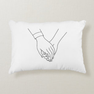 Romantic Minimalist Line Art Throw Pillow – Holdi