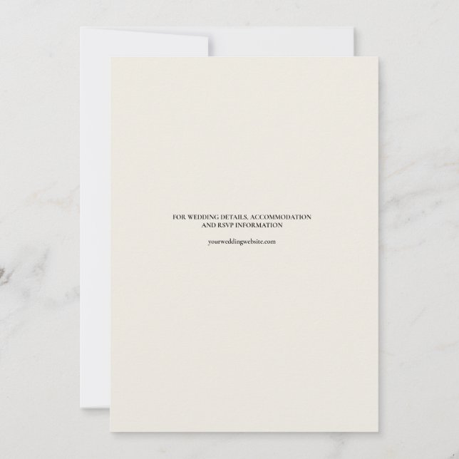 Romantic Misty Lakeside Vintage Wedding Invitation (Back)