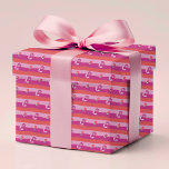 Romantic Modern Floral Pink Purple Red Wrapping Paper<br><div class="desc">Romantic Modern Floral Pink Purple Red Pattern Wrapping Paper Gift Wrap features a modern romantic floral pattern with red,  pink and purple stripe background. Created by Evco Studio www.zazzle.com/store/evcostudio</div>