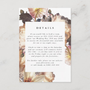 Romantic Modern Flower Floral enclosure card