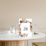 Romantic Modern Flower Floral Wedding Table Number<br><div class="desc">A classic elegant design modernised with number and the placement of the Antique modern inspired flowers for a wonderful romantic or even bohemian themed wedding. Vintage style florals. Stylish Boho wedding to embellish the Table Numbers. Modern classic style florals. White and pink roses. Stylish classic wedding with this twist of...</div>