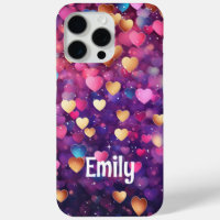 Romantic Modern Love Hearts Personalised Name