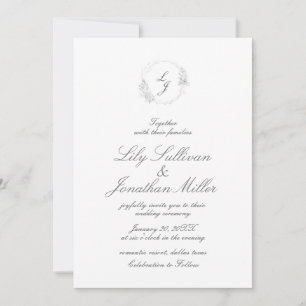 Romantic Modern Minimal Light and Airy Wedding Invitation