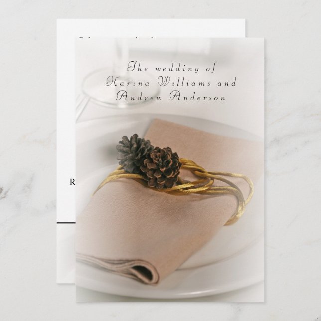 Romantic Modern  Wedding Invitation (Front/Back)