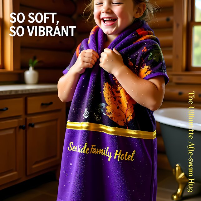 Romantic modern with autumn leaves Bath To Towel Set (Creator Uploaded)