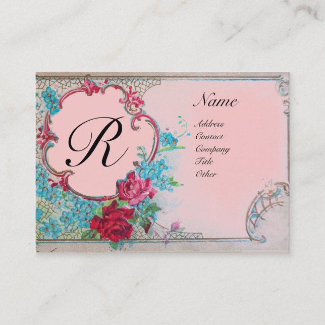 ROMANTIC MONOGRAM BUSINESS CARD (Front)