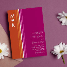 Romantic Monogram Lesbian Flag Stripes