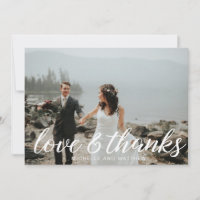 Romantic Monogram ⎢Wedding Thank You Card