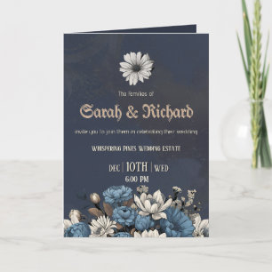 Romantic Moody Blue Photo Invite