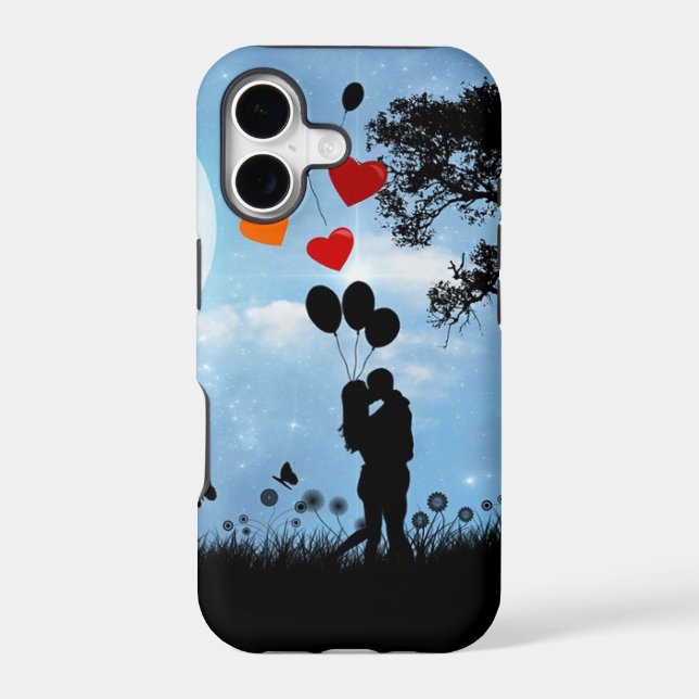 Romantic Moonlight Couple Silhouette Love (Back)