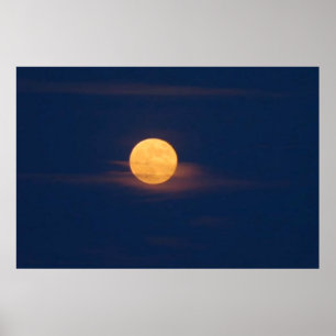 Romantic Moonlight Watercolor Original Art Poster