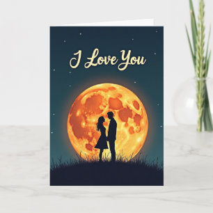 Romantic Moonlit Love Card
