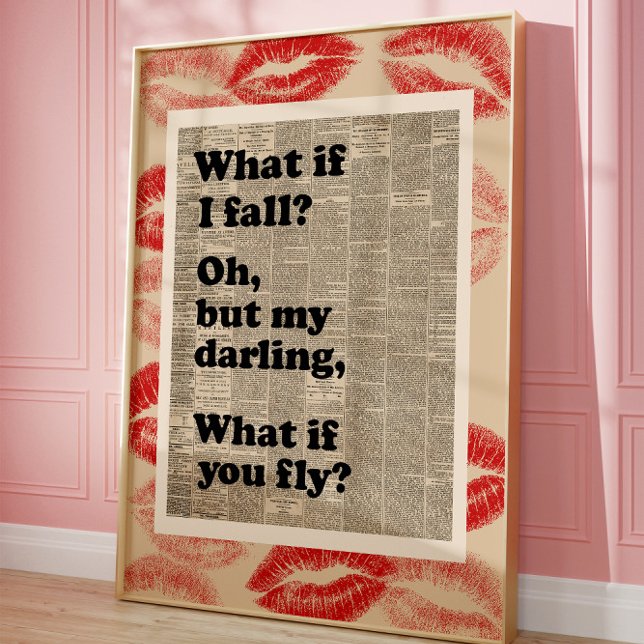 Romantic Motivational Quote Newspaper Wall Art  (Creator Uploaded)