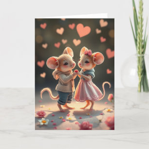 Romantic Mouse Card
