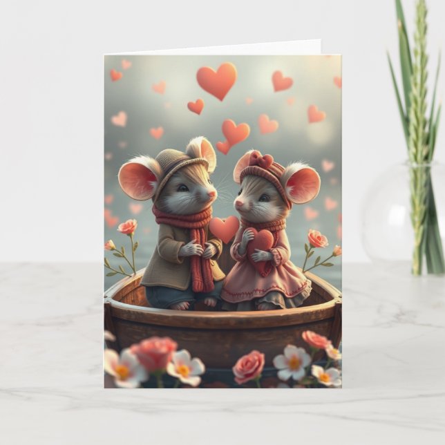 Romantic Mouse Card  (Front)