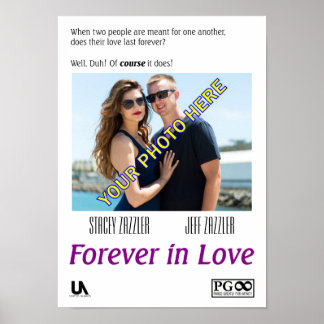 Romantic movie poster to be customised by YOU!