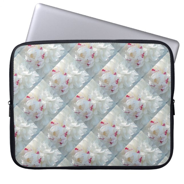 Romantic Multi Peony Neoprene Laptop Sleeve (Front)