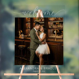 Romantic Muted Elegant Photo Acrylic Sign