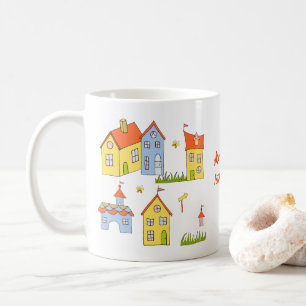 Romantic My sweet little town Minimalist Coffee Mug