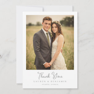 Romantic Natural Photo Thank You Card