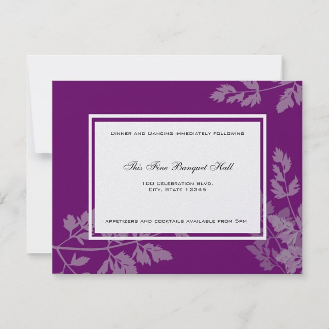 Romantic Nature Reception Card (Front)