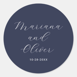 Romantic Navy Blue Envelope Seals
